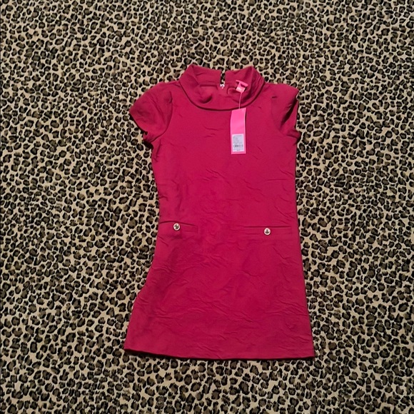 Lilly Pulitzer Girls 8-10 (L) Pink Short Sleeve Dress - Picture 1 of 8